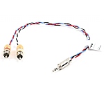 Ex Demo 0.25m 4 Braid PBJ Mini Jack to pair of UltraPlate RCA plugs